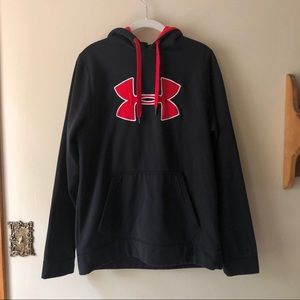 under armour black and red hoodie
